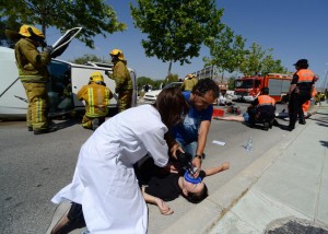 Simulacro de accidente