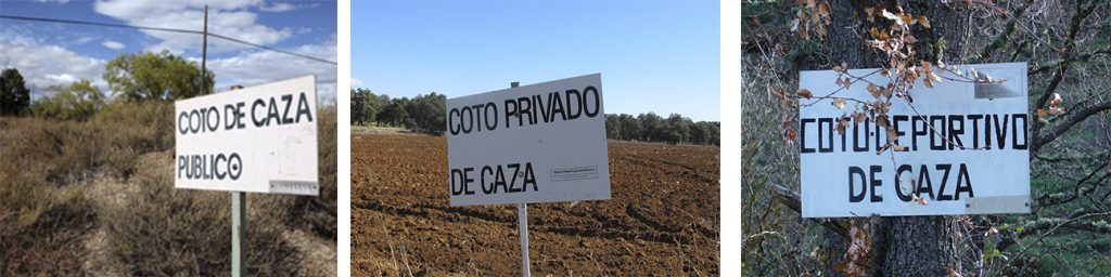 señal de coto de caza 